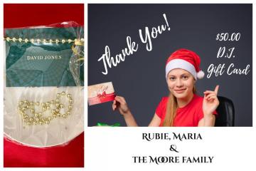 Thank you so much Rubie, Maria and The Moore Family