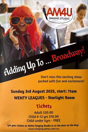 Event Poster showing a man in drag working in a call centre
