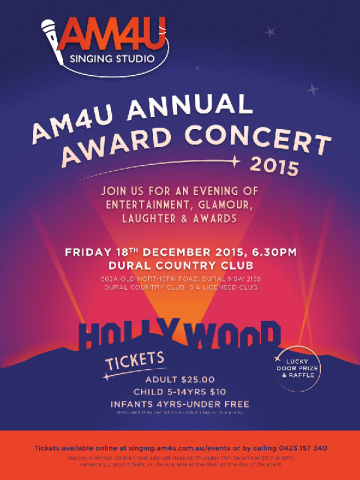 Hollywood Style Poster for the 2015 AM4U Annual Awards Event