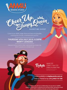 Poster showing a queen and pirate